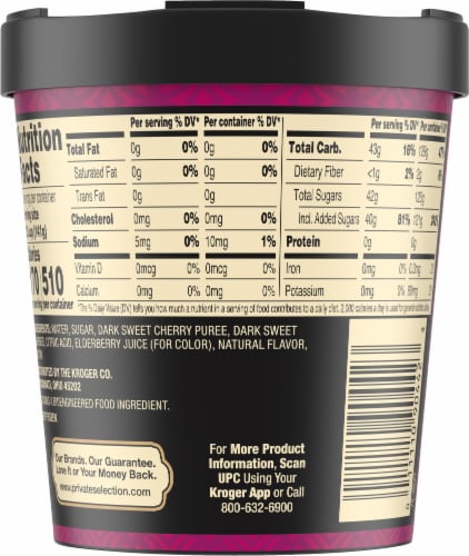 Private Selection® Black Cherry Sorbet Pint Perspective: back