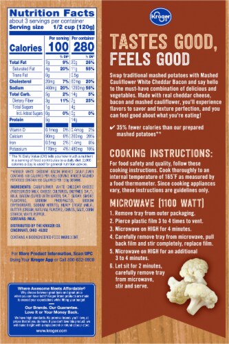 Kroger® Frozen White Cheddar Bacon Mashed Cauliflower Perspective: back