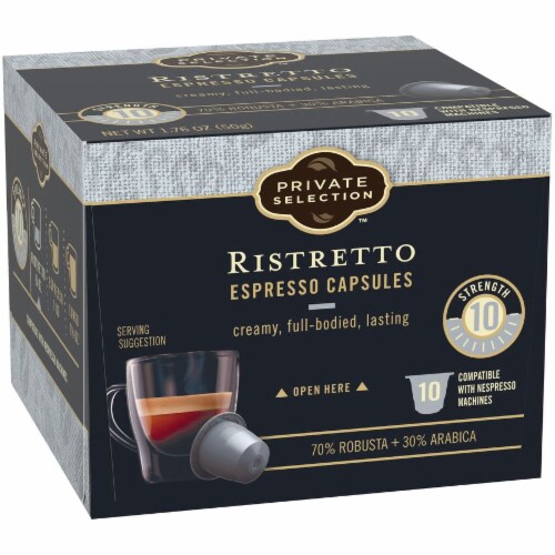 Private Selection® Coffee Pods for Nespresso® Original Machines Ristretto Espresso Dark Roast Perspective: back