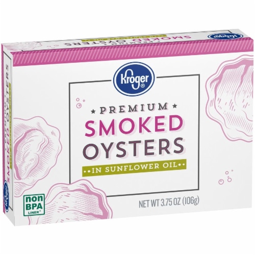Kroger® Premium Smoked Oysters in Sunflower Oil Perspective: back