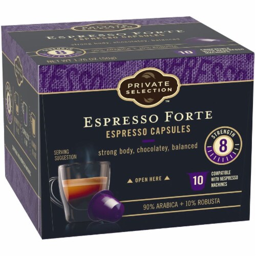 Private Selection® Coffee Pods for Nespresso® Original Machines Espresso Forte Dark Roast Perspective: back