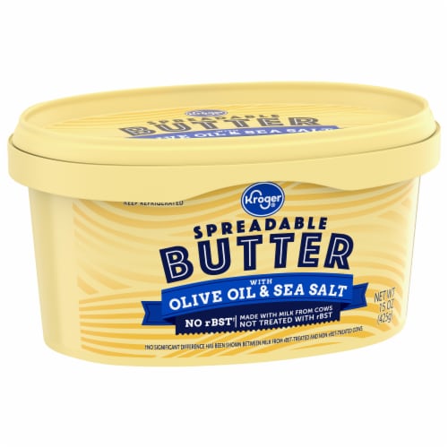 Kroger® Spreadable Butter with Olive Oil & Sea Salt Perspective: back