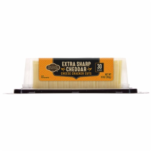Private Selection® Extra Sharp White Cheddar Cracker Cuts Sliced Cheese Perspective: back