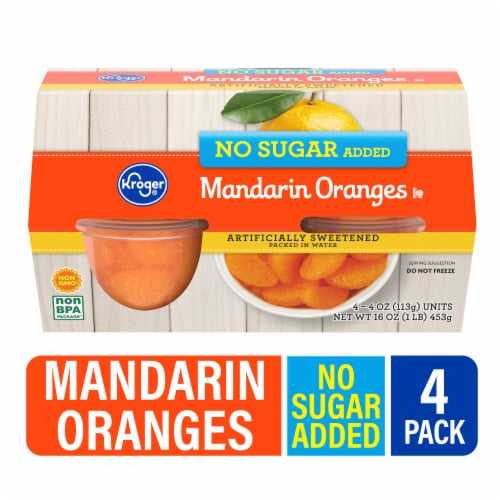 Kroger® No Sugar Added Mandarin Oranges Bowls Perspective: back