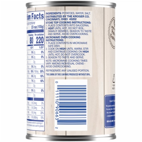 Kroger® Diced Skin-On Yellow Potatoes Perspective: back