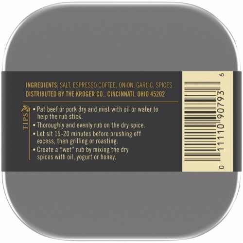 Private Selection® Espresso Coffee Seasoning Rub Perspective: back