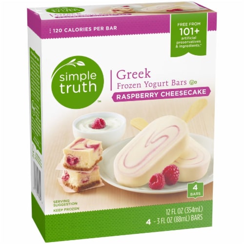 Simple Truth™ Raspberry Cheesecake Frozen Greek Yogurt Bars Perspective: back