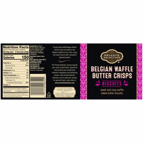 Private Selection® Belgian Waffle Butter Crisps Biscuits Perspective: back