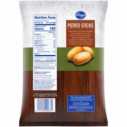 Kroger® Original Potato Sticks Perspective: back