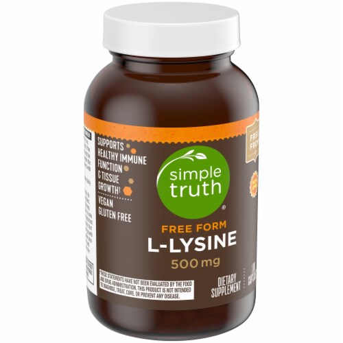 Simple Truth® L-Lysine Capsules 500mg Perspective: back