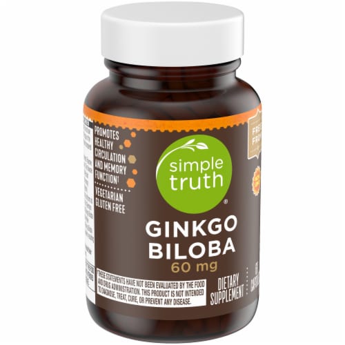 Simple Truth® Ginkgo Biloba Capsules 60mg Perspective: back