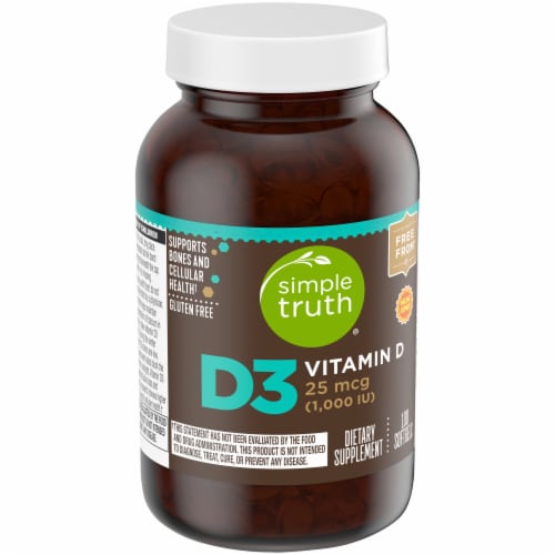 Simple Truth® Vitamin D3 Softgels 1000 IU Perspective: back