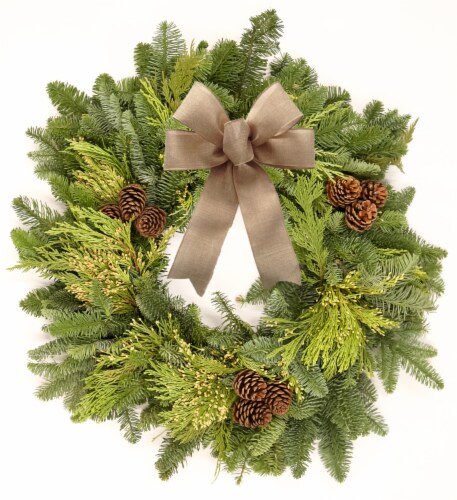 Bloom Haus Premium Assorted Outdoor Holiday Wreath Perspective: back