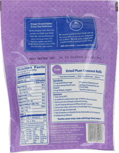 Kroger® Dried Pitted Plums Perspective: back