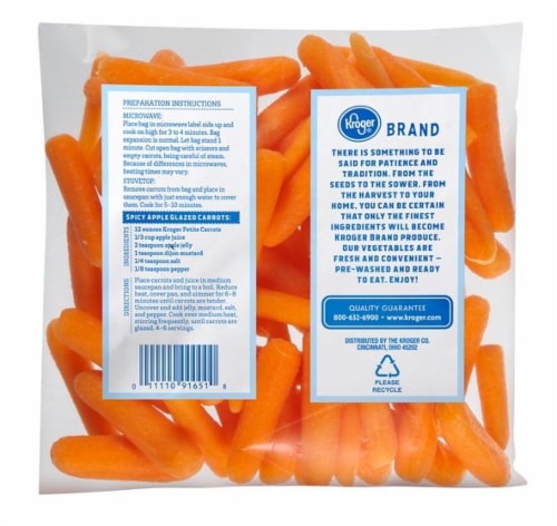 Kroger Petite Carrots Bag Perspective: back