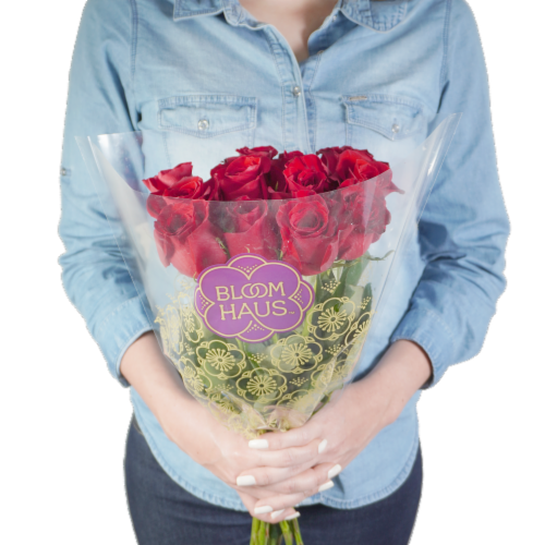 Bloom Haus™ Dozen Rose Bunch - Red, 12 stems