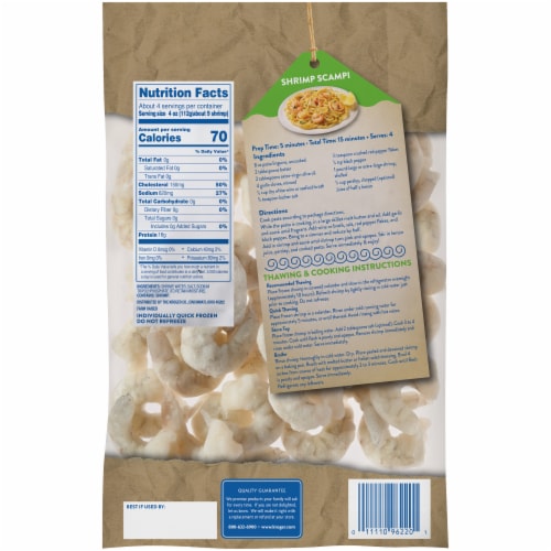 Kroger® Large Raw Shrimp Peeled & Deveined Tail Off Perspective: back