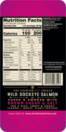 Private Selection® Traditional Hot Smoked Alaskan Wild Sockeye Salmon Perspective: back