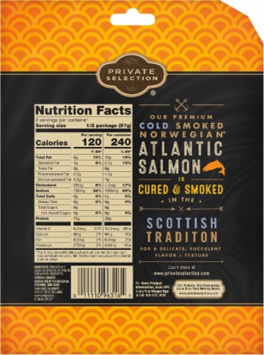 Private Selection® Traditional Cold Smoked Norwegian Atlantic Salmon Perspective: back