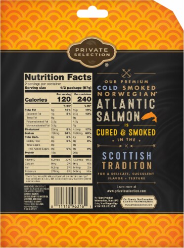 Private Selection® Farm Raised Norwegianˆ Atlantic Salmon Pre-Sliced Cold Smoked Traditional Perspective: back