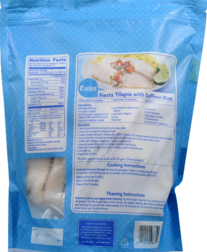 Kroger® Boneless & Skinless Tilapia Fillets Perspective: back
