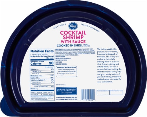 Kroger® 40 CT Shrimp Tray w/ Cocktail Sauce Perspective: back