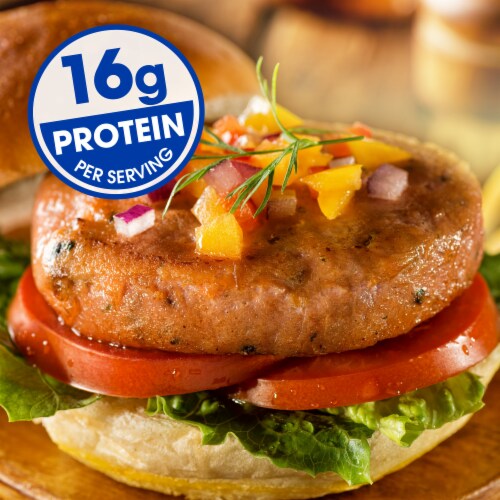 Kroger® Wild Caught Alaskan Salmon Burgers Frozen Perspective: back