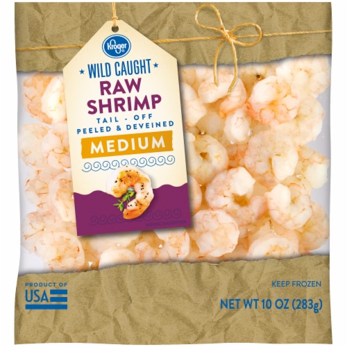 Kroger® Wild Caught Medium Raw Shrimp Peeled & Deveined Tail Off Perspective: back
