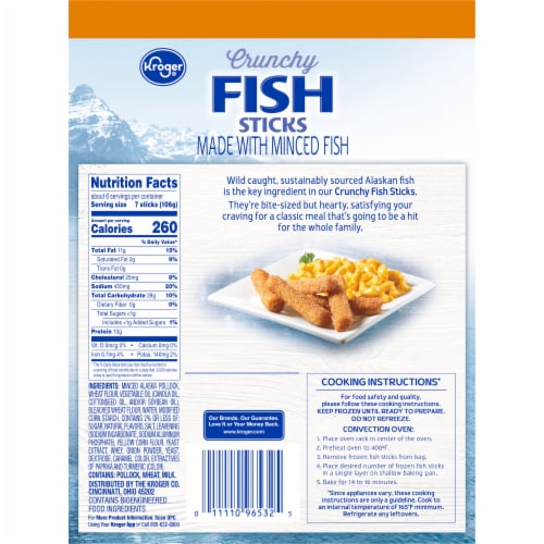 Kroger® Crunchy Fish Sticks Perspective: back
