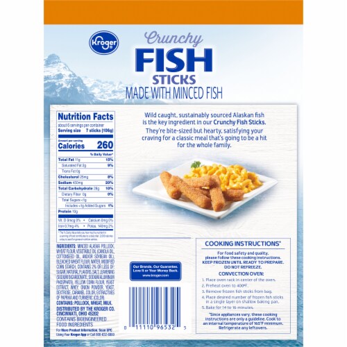 Kroger® Crunchy Fish Sticks Perspective: back