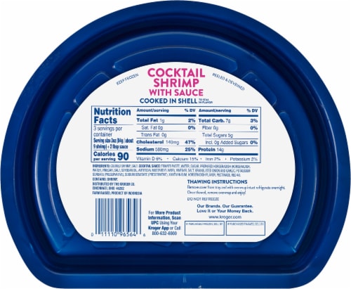 Kroger® Cooked Cocktail Shrimp Tray with Sauce Perspective: back
