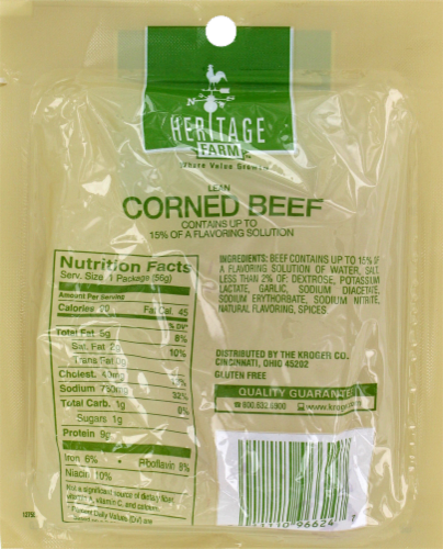 Heritage Farm™ Corned Beef Perspective: back