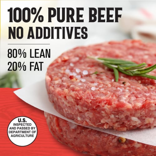 Kroger® Lean Ground Beef Chuck 80/20 Homestyle Hamburger Patties Perspective: back