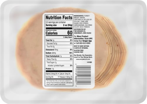 Simple Truth™ Oven Roasted Turkey Breast Lunch Meat Perspective: back