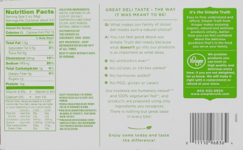 Simple Truth™ Uncured Black Forest Ham Lunch Meat Perspective: back