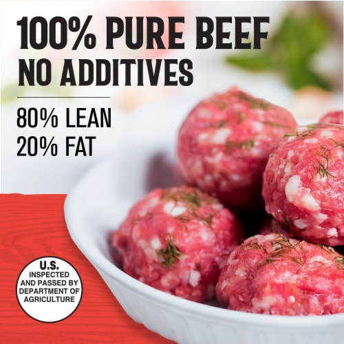 Kroger® 3 lb. Lean Ground Beef Chuck 80/20 Perspective: back
