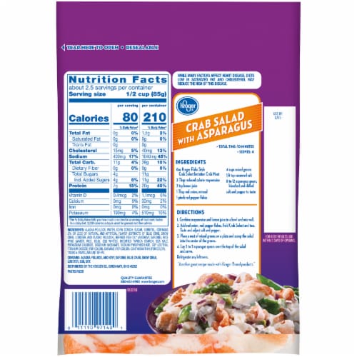 Kroger® Crab Select Flake Style Imitation Crab Meat, 8 oz Fry’s Food Stores