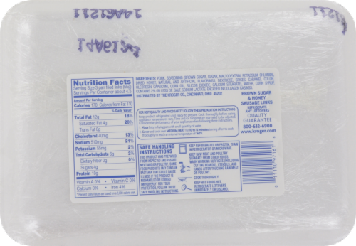 Kroger® Brown Sugar & Honey Pork Sausage Links Perspective: back