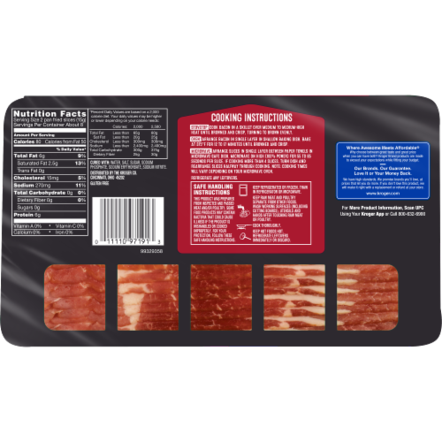 Kroger® Naturally Hardwood Smoked Bacon Perspective: back