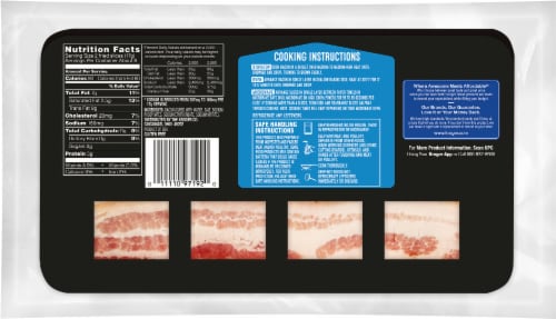 Kroger® Lower Sodium Naturally Hardwood Smoked Bacon Perspective: back