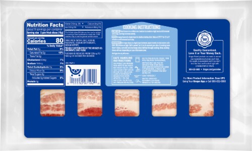 Kroger® Lower Sodium Naturally Hardwood Smoked Bacon Perspective: back