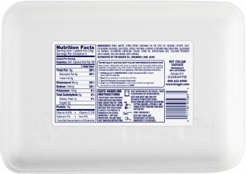 Kroger® Hot Italian Sausage Perspective: back
