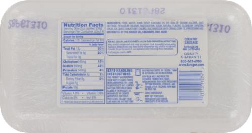 Kroger® Country Pork Ground Sausage Perspective: back