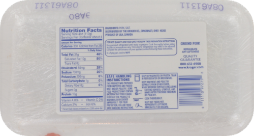 Kroger® Ground Pork Perspective: back
