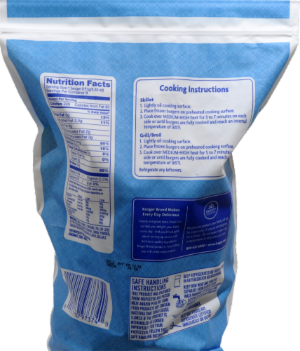 Kroger® Lean Turkey Burgers Perspective: back