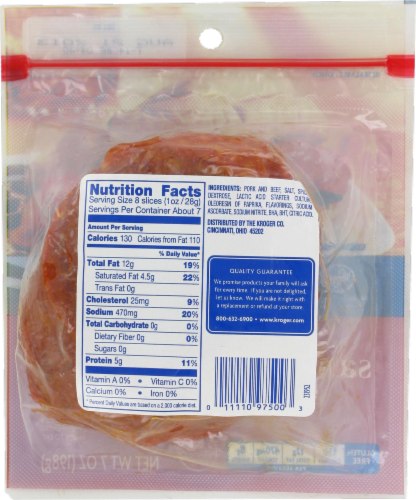 Kroger® Sliced Sandwich Pepperoni Perspective: back