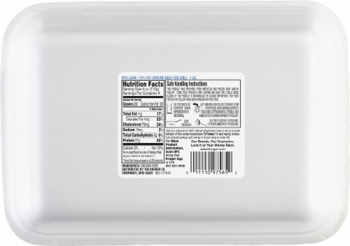 Kroger® 90/10 Lean Ground Beef for Chili Perspective: back