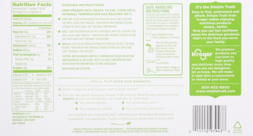 Simple Truth® Natural Beef Burgers Perspective: back