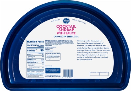 Kroger® 60 CT Shrimp Tray w/ Cocktail Sauce Perspective: back