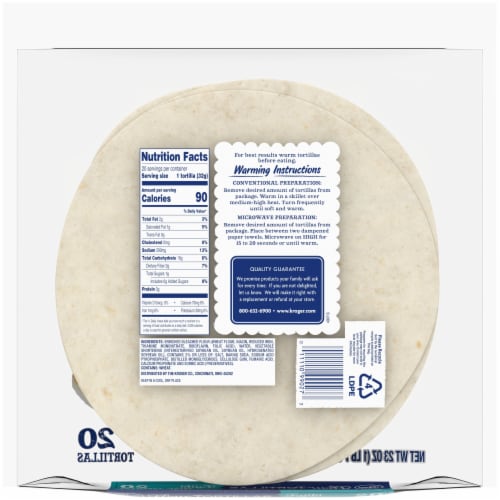 Kroger® Fajita Size Flour Tortillas Perspective: back